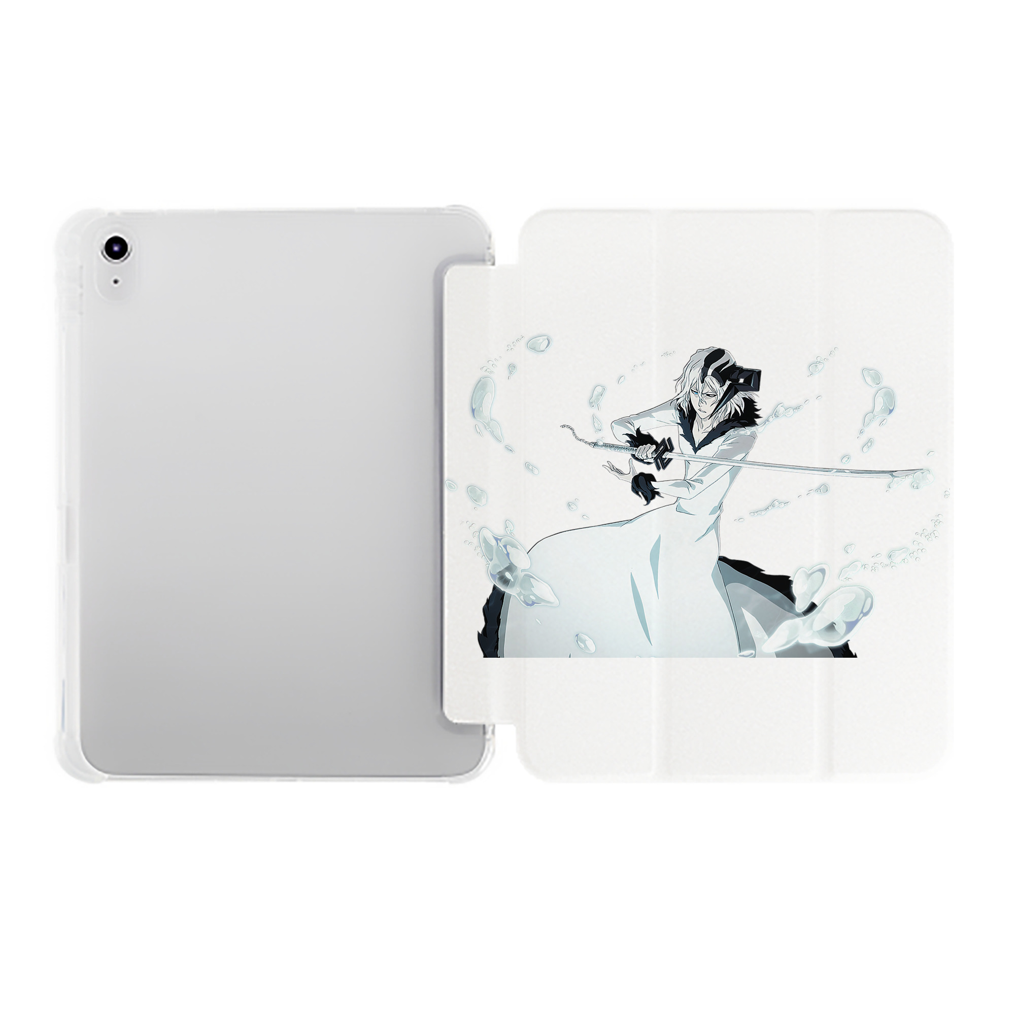 （画像用） ブリーチ 黒崎一護（くろさき いちご）BLEACH Kurosaki Ichigo IPad ケース ペン収納付き 三つ折りスタンド PUレザー×シリコン 対応機種9.5/10.5/10.9インチ